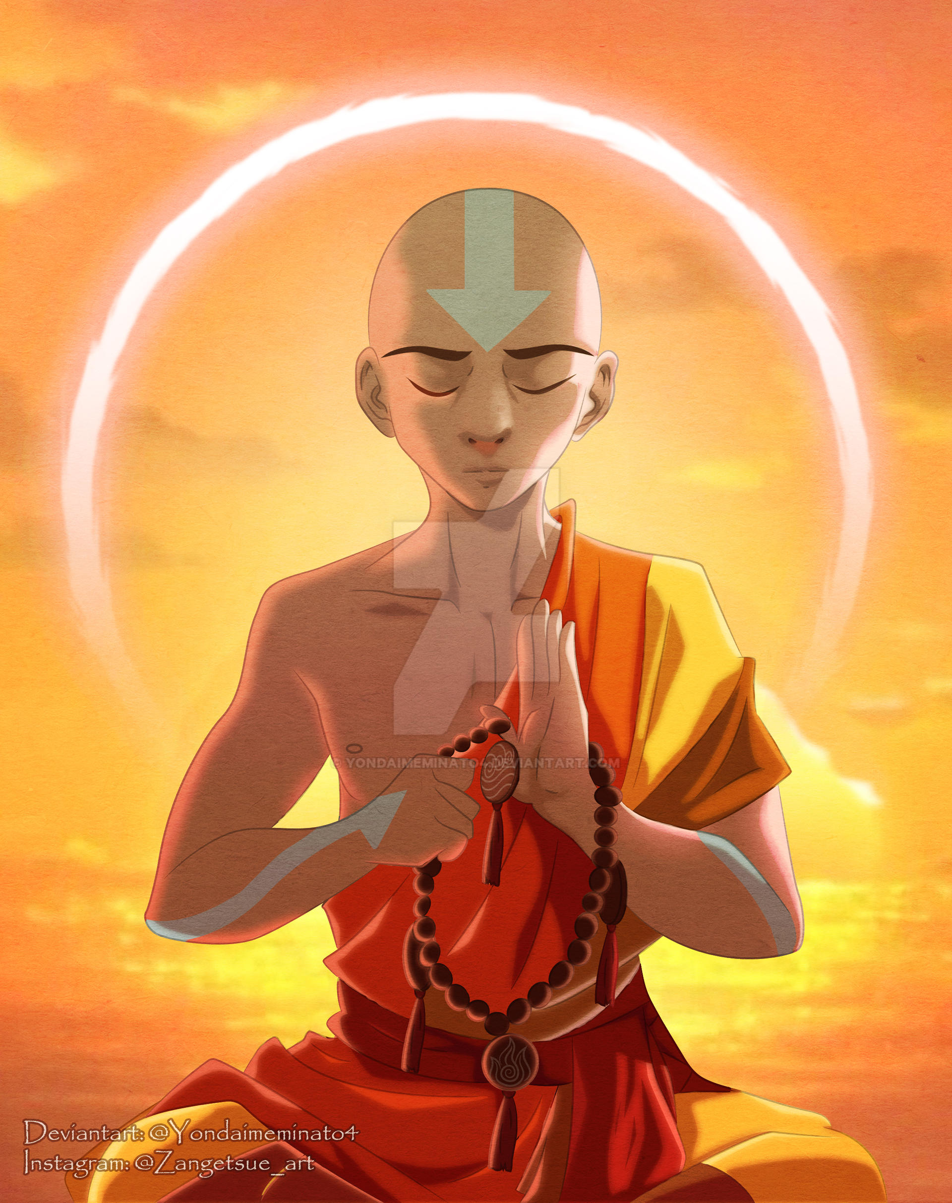 Avatar Aang Meditating Reworked By Yondaimeminato4 On Deviantart