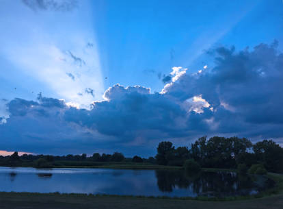 Sunset over the lake