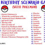 Pokemon Birthday Scenario Game