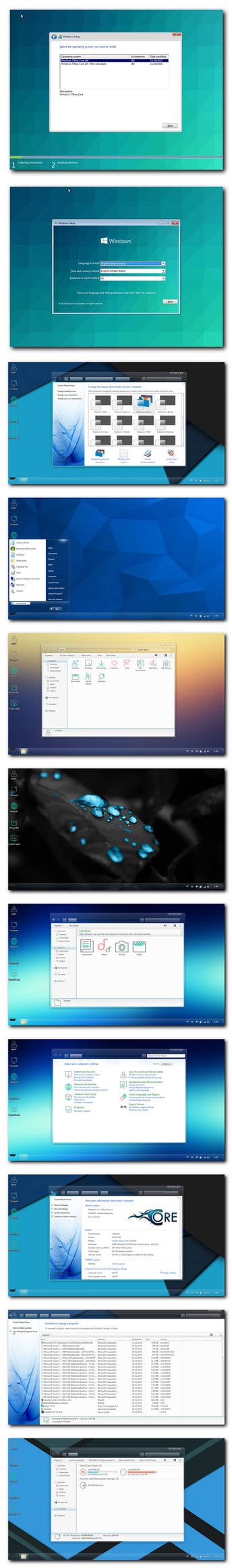 Windows 7 Blue Core 64 aXeSwY and tomeCar teamOS by PassMater on DeviantArt