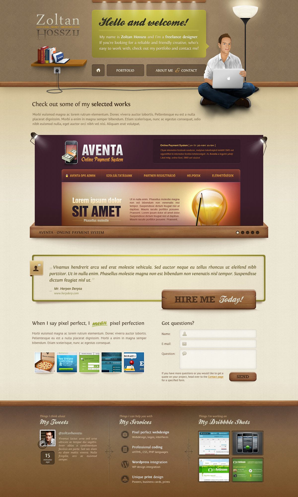 zoltanhosszu.com redesign