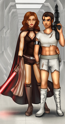 Anakin + Padme (rule 63)