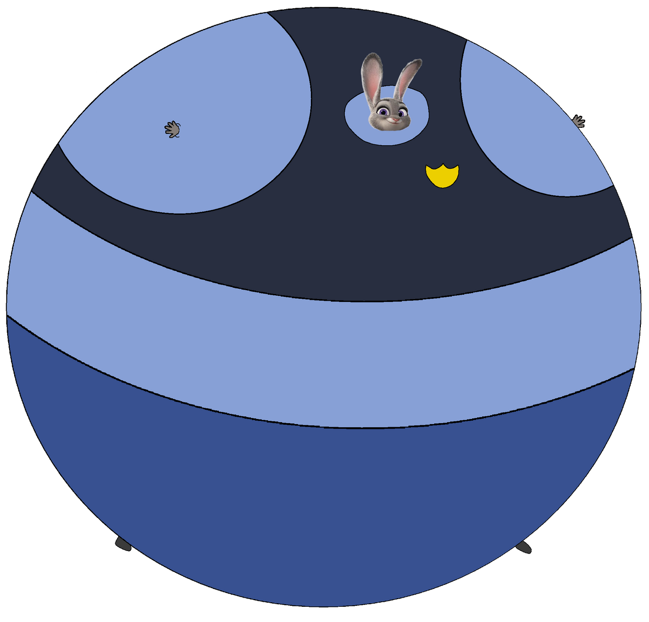 Spherically inflated Judy Hopps by MaryBethMaria1423 on DeviantArt