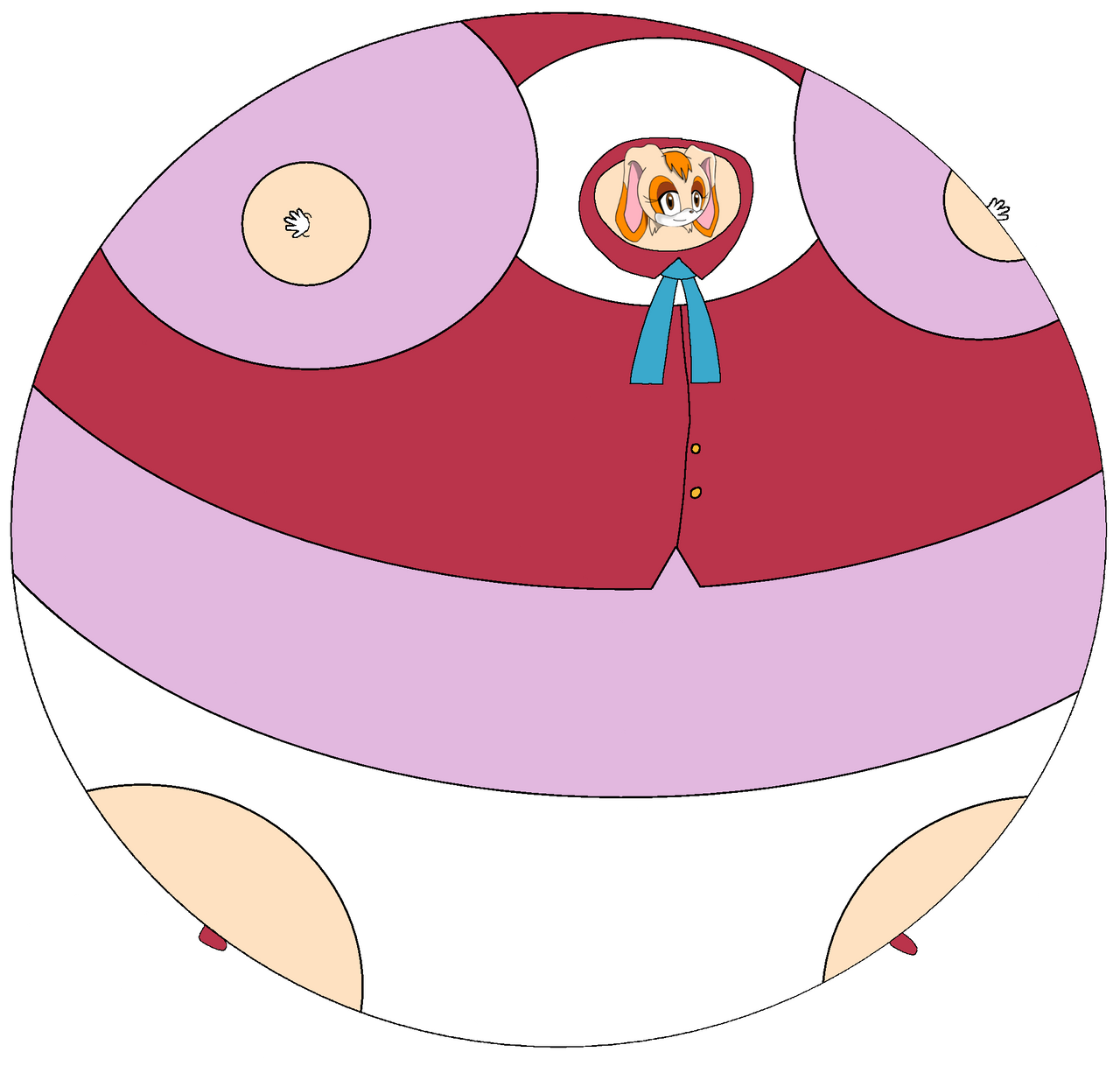 Rabbit Inflation Spherically inflated Vanilla the Rabbit by MaryBethMaria1423 on DeviantArt