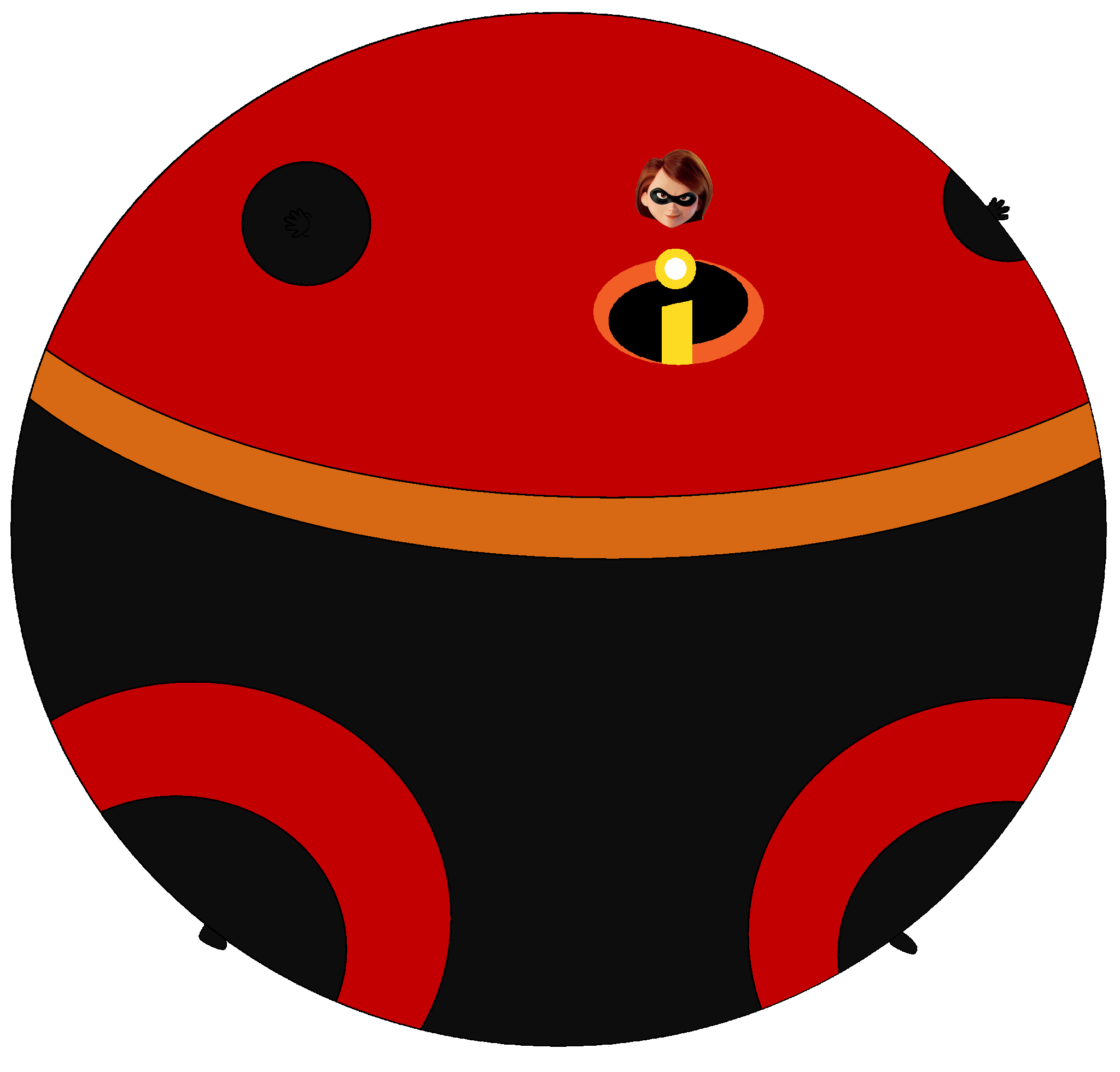 Spherically inflated Elastigirl by MaryBethEmberJoy49-1 on DeviantArt