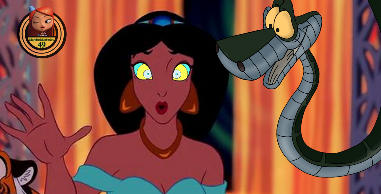 Kaa and Jasmine by MaryBethMaria1423 on DeviantArt