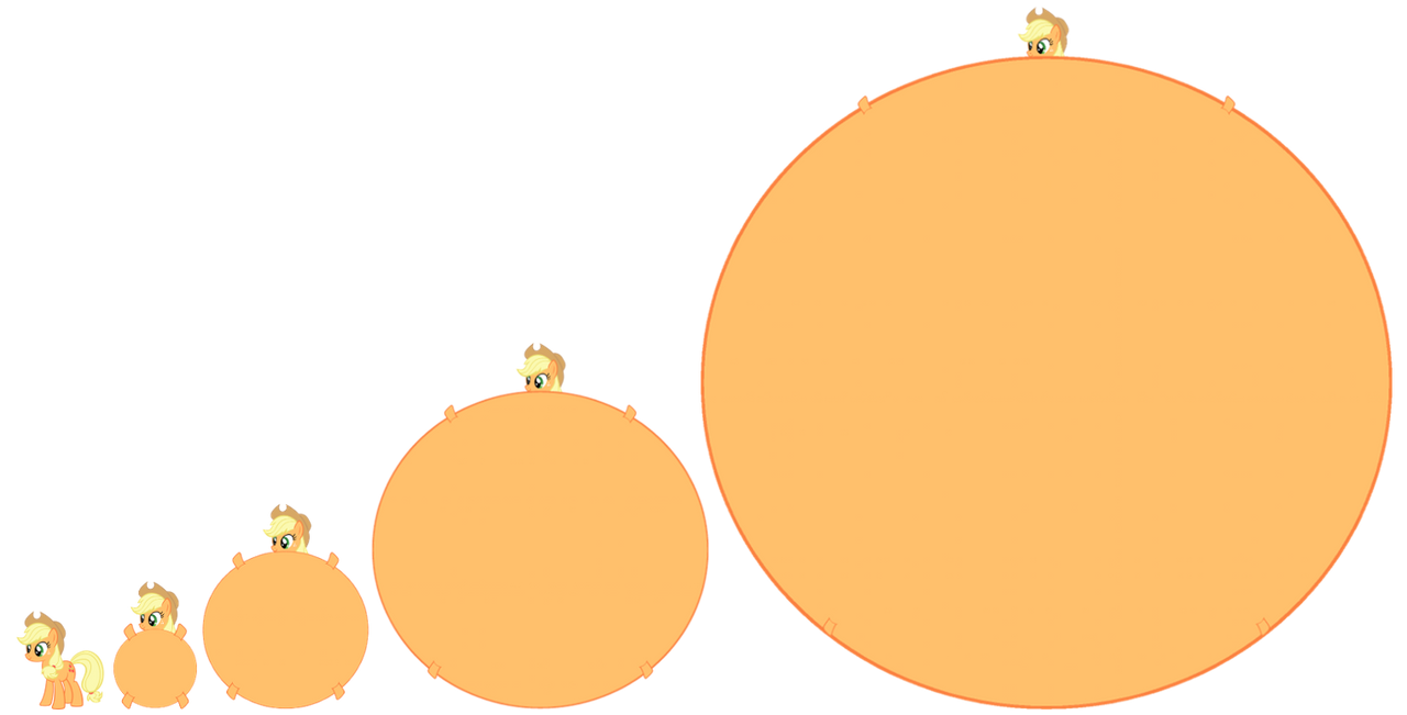 Applejack inflation by MaryBethMaria1423 on DeviantArt