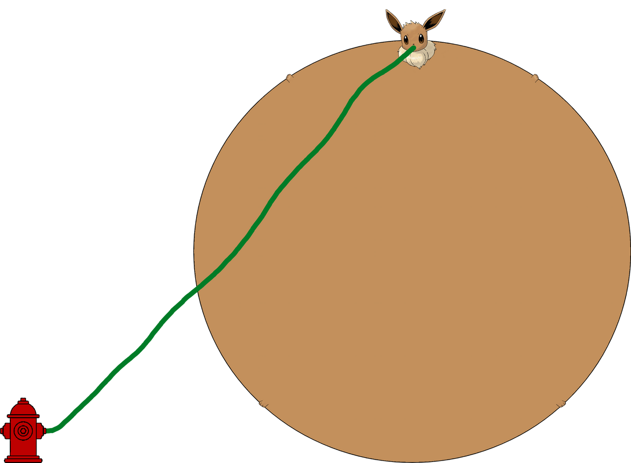 Eevee Inflation Eevee water inflation by MaryBethMaria1423 on DeviantArt