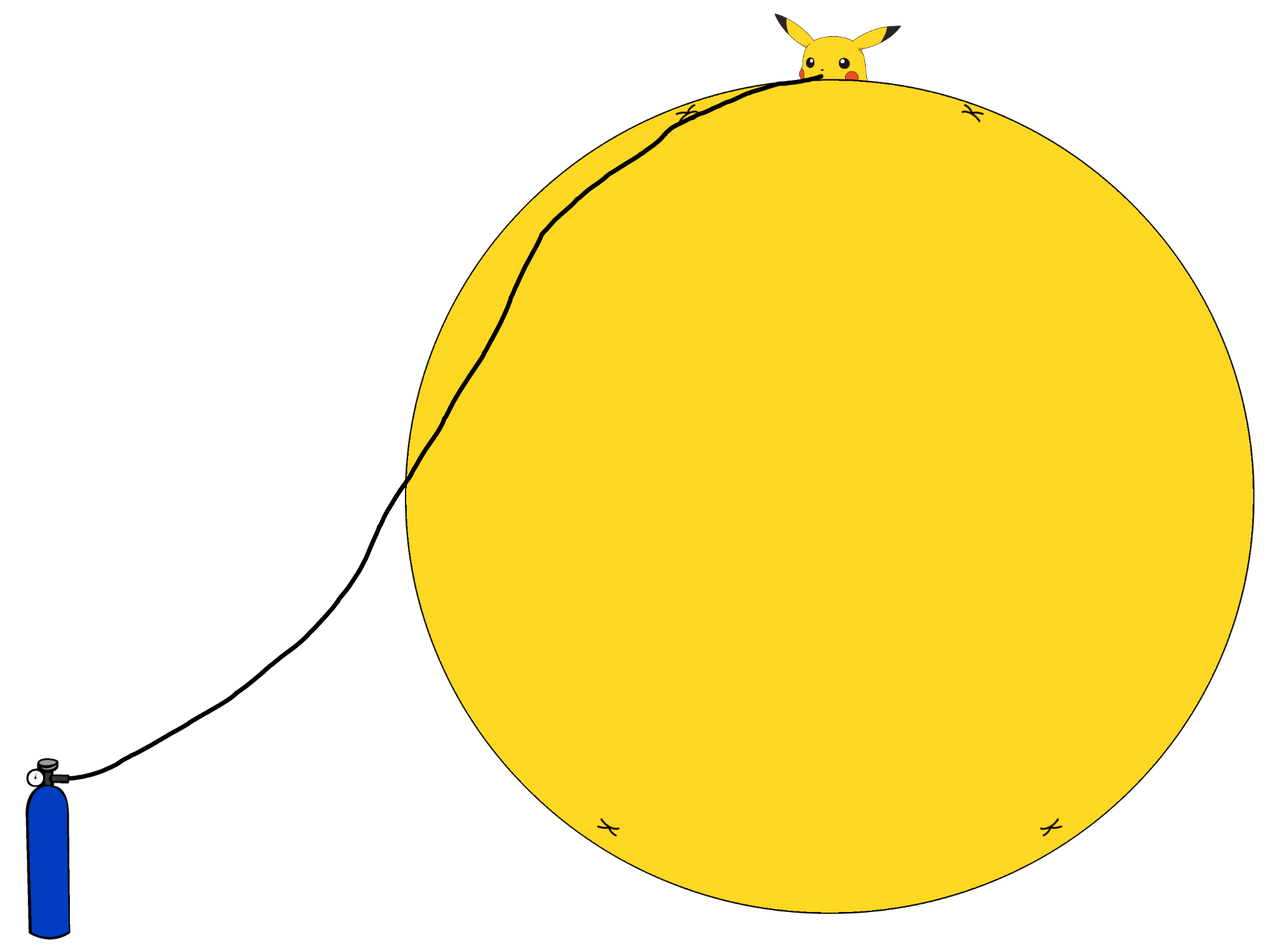 Pikachu Pokemon Inflation Pikachu helium inflation by MaryBethMaria1423 on DeviantArt