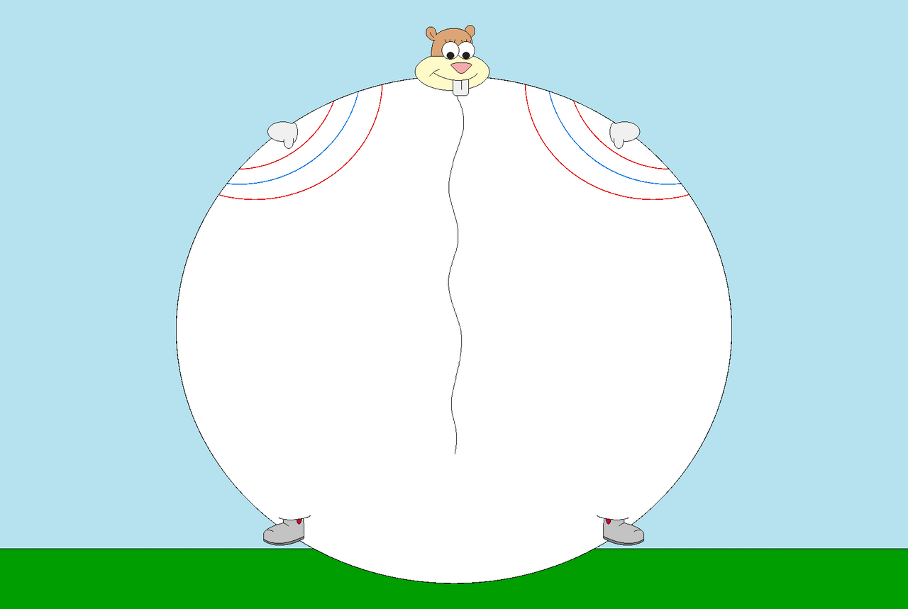 Inflated Sandy Cheeks by MaryBethMaria1423 on DeviantArt