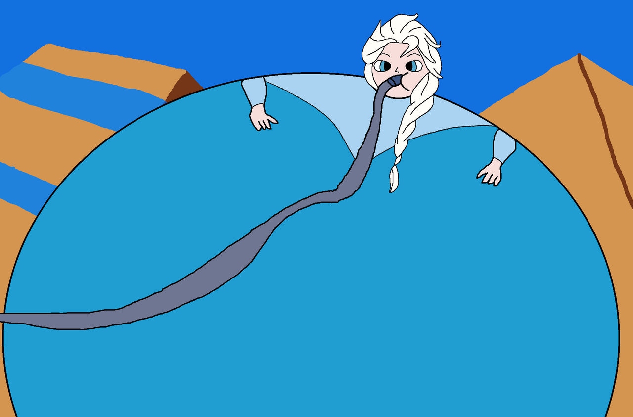Frozen Inflation Deviantart Elsa city inflation by MaryBethMaria1423 on DeviantArt