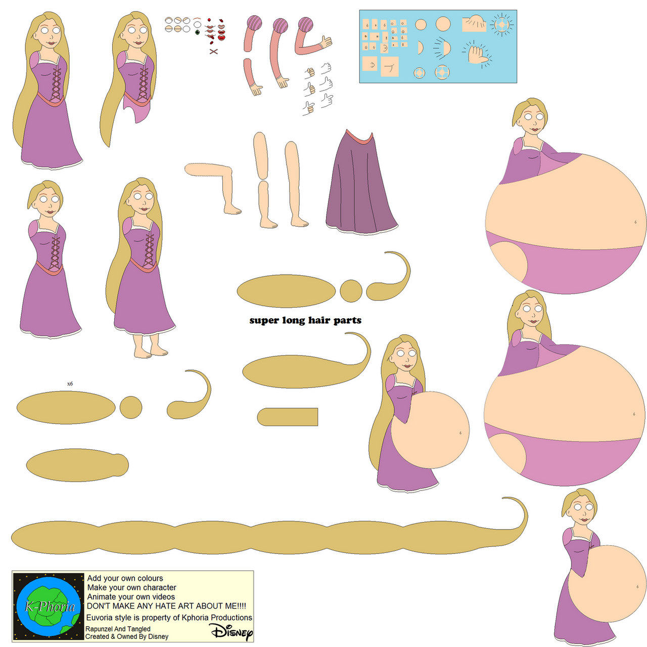 Rapunzel Inflation Character Builder - Rapunzel by Kphoria by MaryBethMaria1423 on DeviantArt