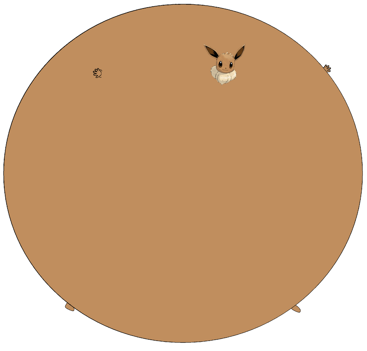 Eevee Inflation Spherically inflated Eevee by MaryBethMaria1423 on DeviantArt
