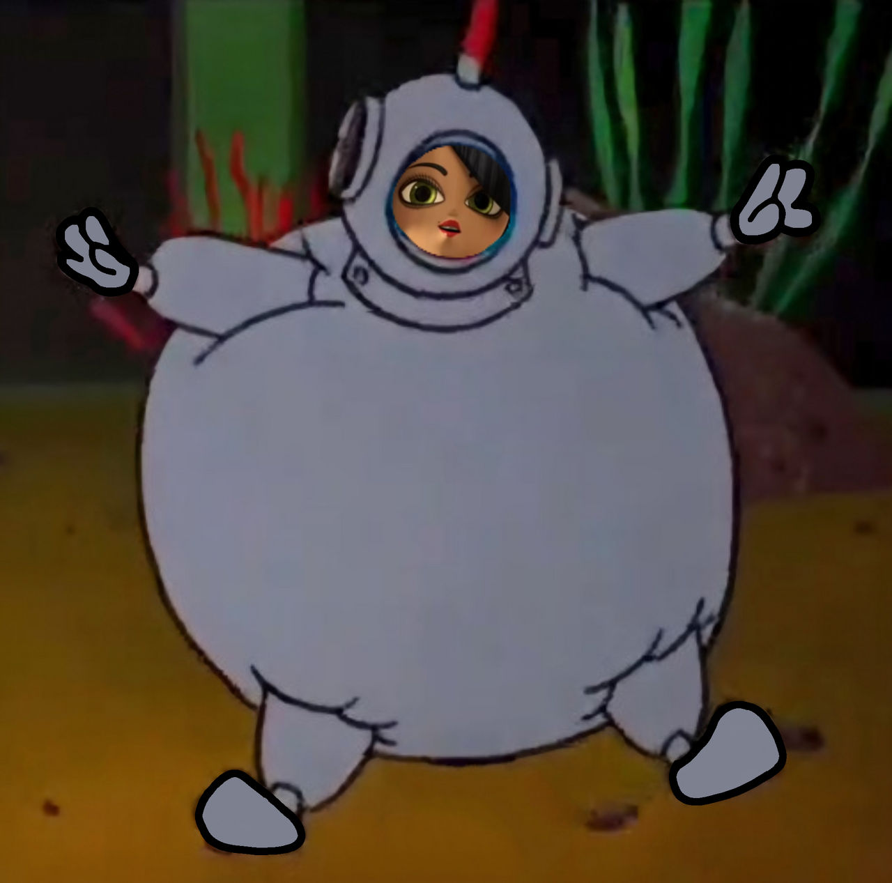 Claudia diving suit inflation by MaryBethMaria1423 on DeviantArt