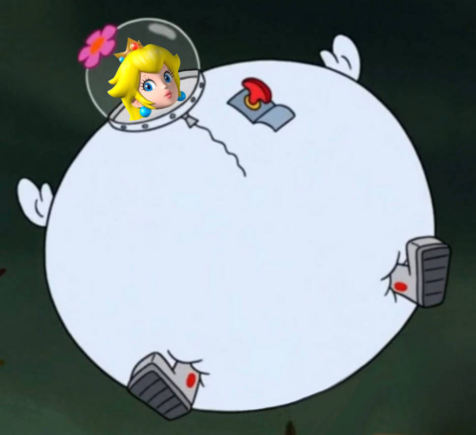 Princess Peach suit inflation by MaryBethMaria1423 on DeviantArt