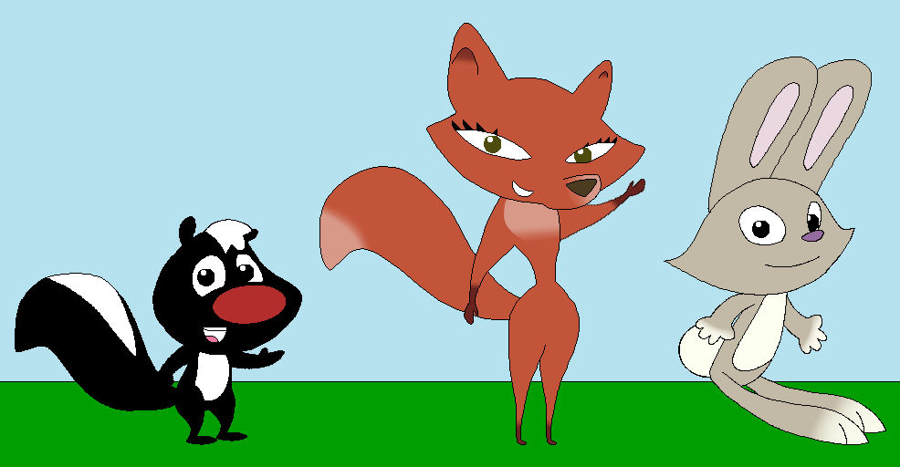 Monkey Skunk Rabbit Skunk, Fox, and Rabbit by MaryBethMaria1423 on DeviantArt
