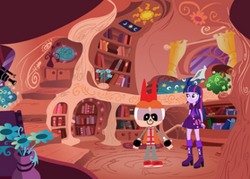 Blossom likes Twilight's Dazzlings outfit