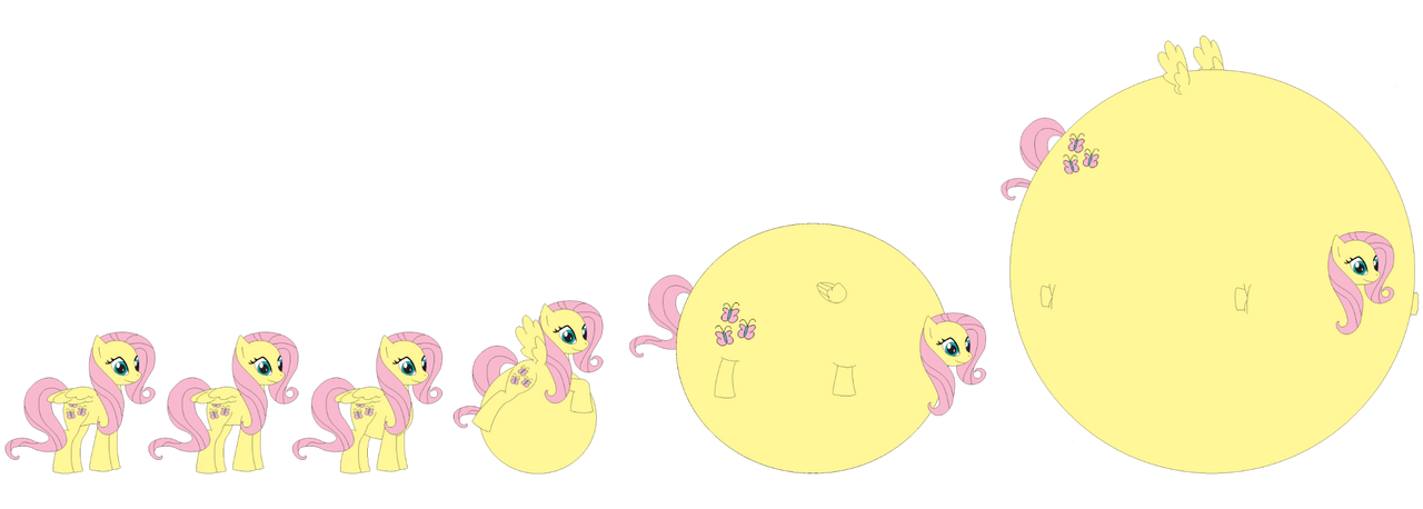 Fluttershy inflation sequence (Euvoria styled) by MaryBethMaria1423 on ...
