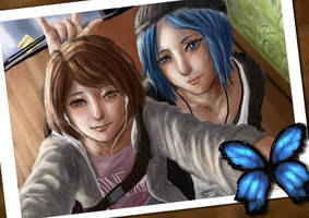 Life Is Strange Fanart max and chloe selfie