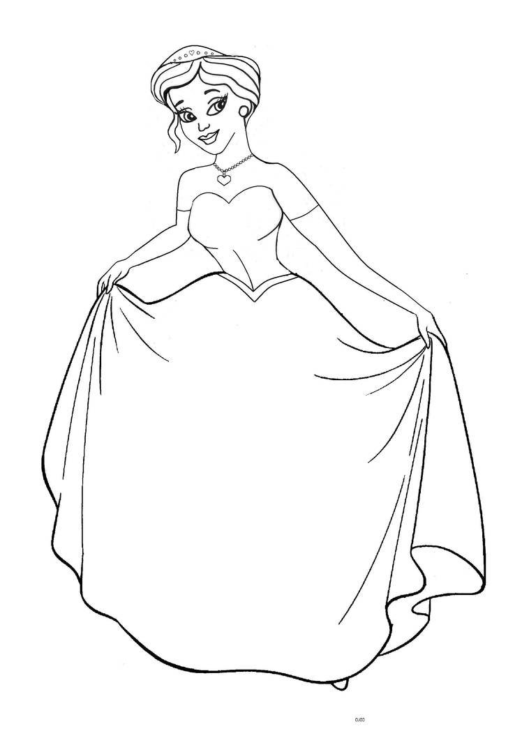 Princess Line Art 2 by christie20052001 on DeviantArt