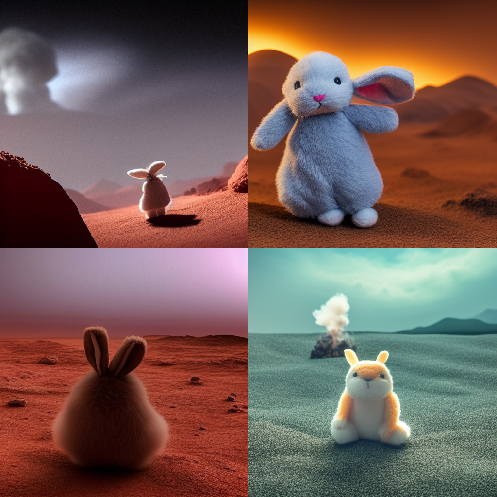 Toy bunnies on an alien planet 3 by DreamsOfMachineArt on DeviantArt