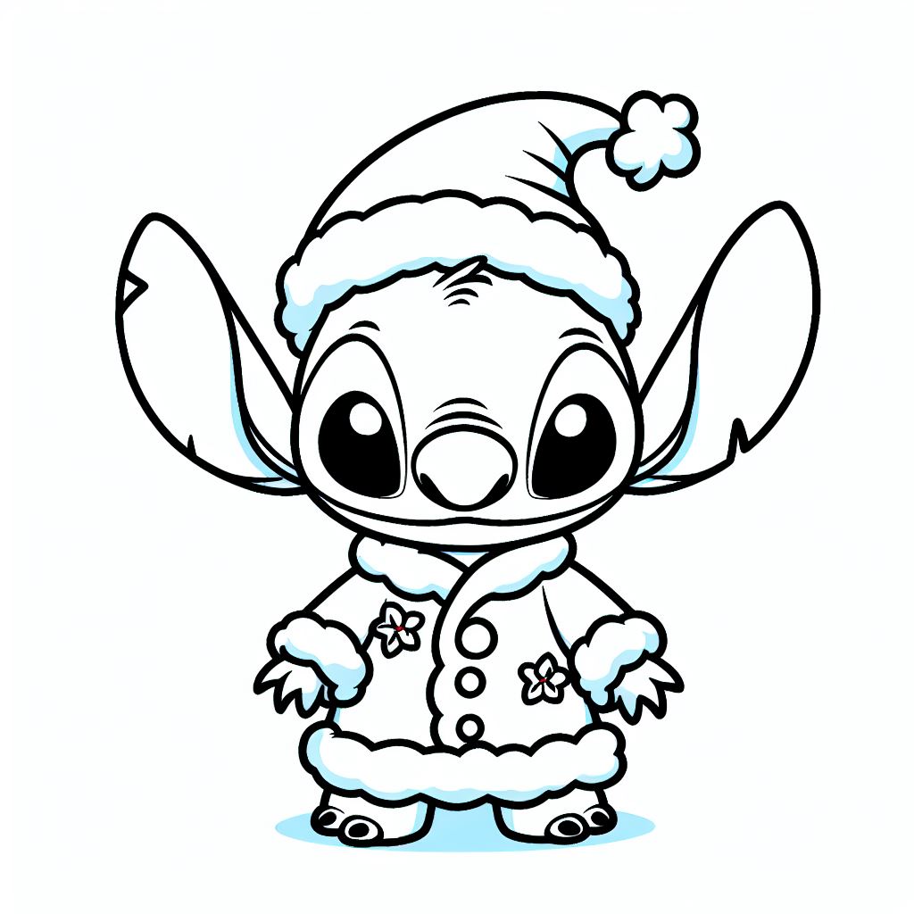 Kind Stitch Kleurplaten Kind stitch kleurplaat kerst by kleurplatenkind on DeviantArt