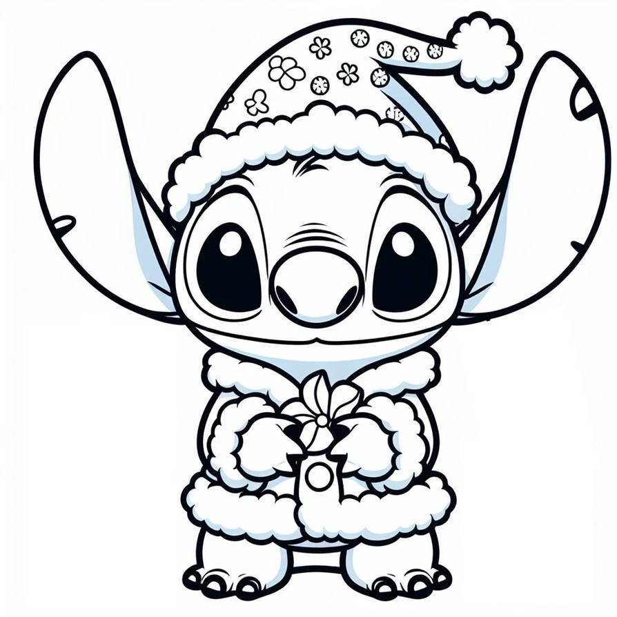 Kind Stitch Kleurplaten Kind stitch kleurplaat kerst by kleurplatenkind on DeviantArt