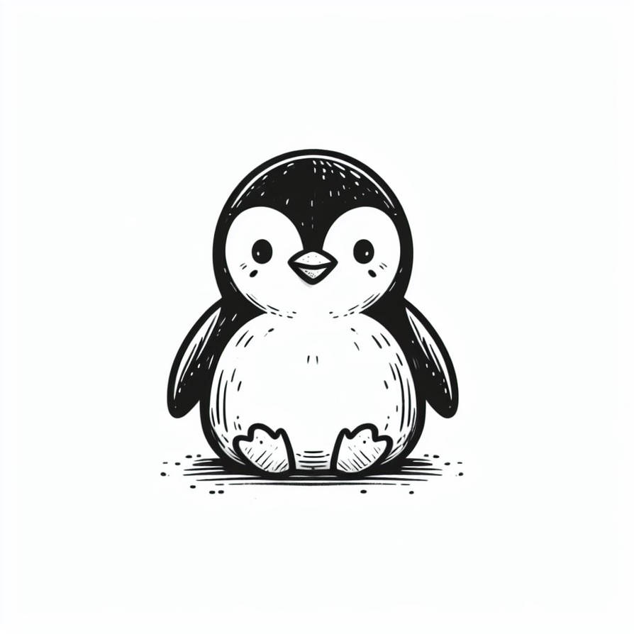 Kleurplaten Kind Pinguin tekenen by kleurplatenkind on DeviantArt