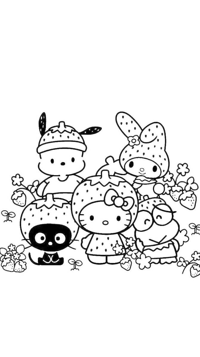 Hello Kitty Fill In Kerst Hello Kitty Kleurplaten Gratis Vectors En Illustraties Met Hallo