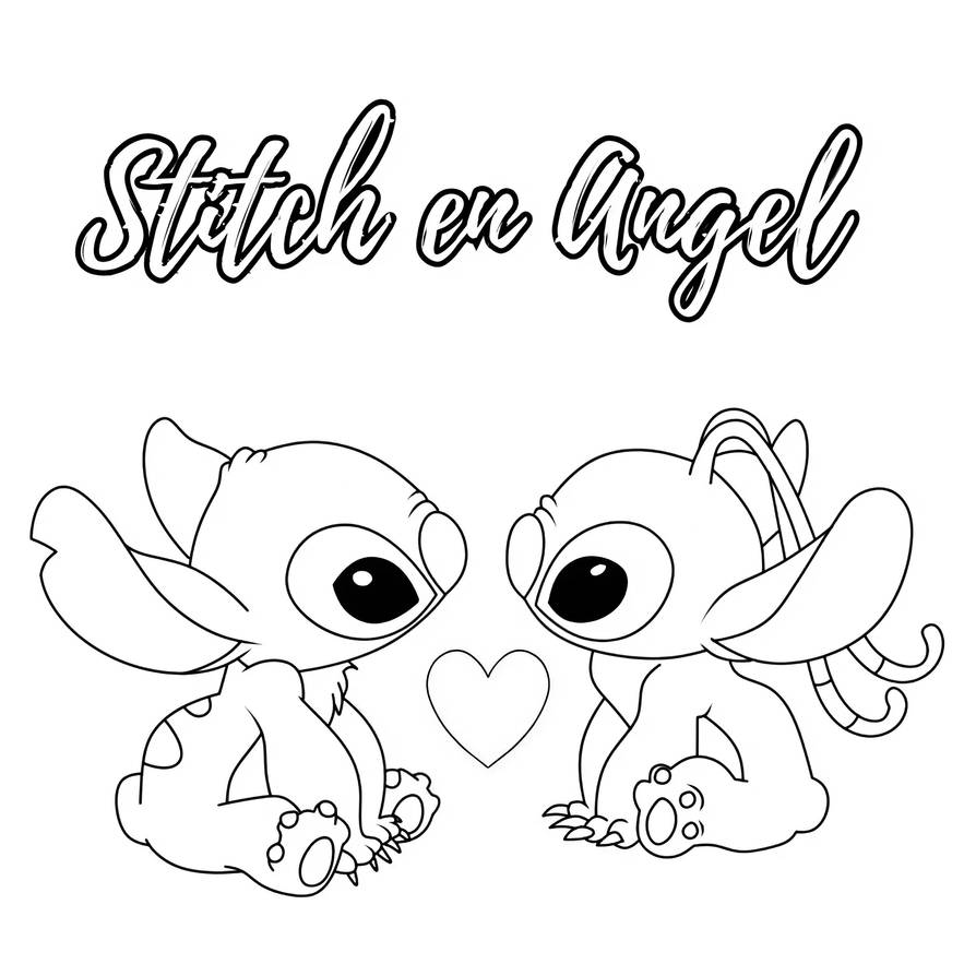 Kleurplaat Stitch En Angel by kleurplatenkind on DeviantArt Kleurplaat Stitch En Angel by kleurplatenkind on DeviantArt