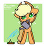 Applejack watering plant | Peachtober #14