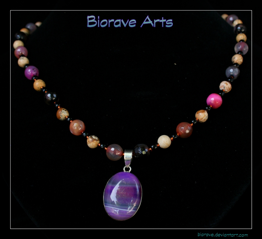 Purple Agate with Picaso Jasper