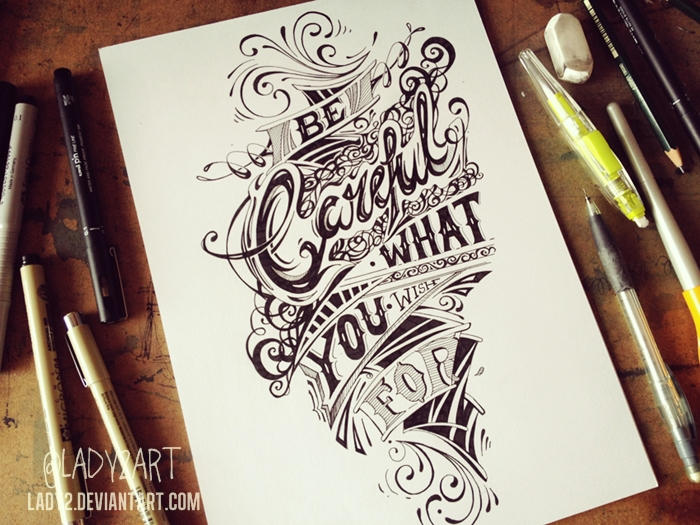be_careful ... - hand_lettering. by Lady2 on DeviantArt