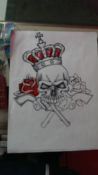 skull n roses n revolover 