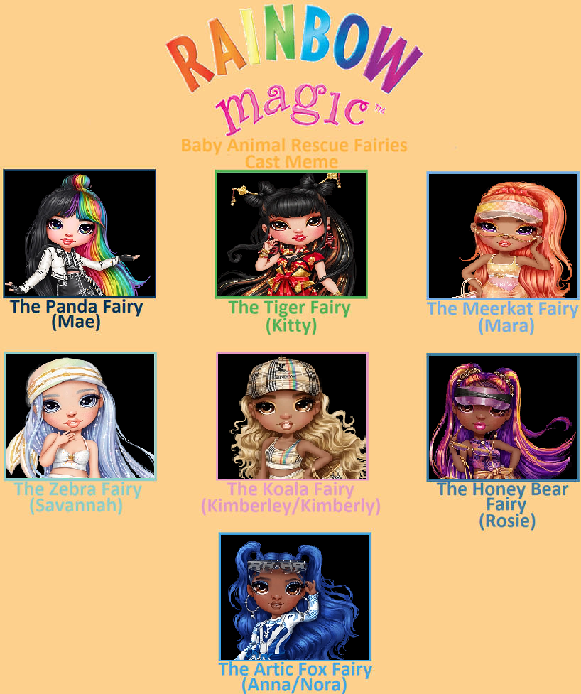 Rainbow Magic Cast Meme: The Animal Rescue Fairies by Weridogirl1287923992  on DeviantArt