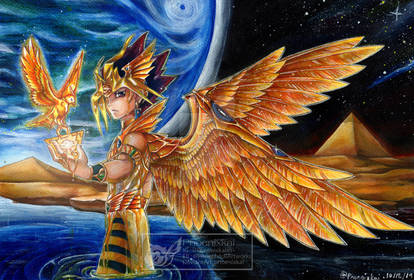 Yugioh fanart: the wing of ra Atem