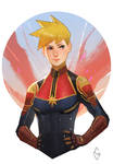 Captain Marvel by mangamie