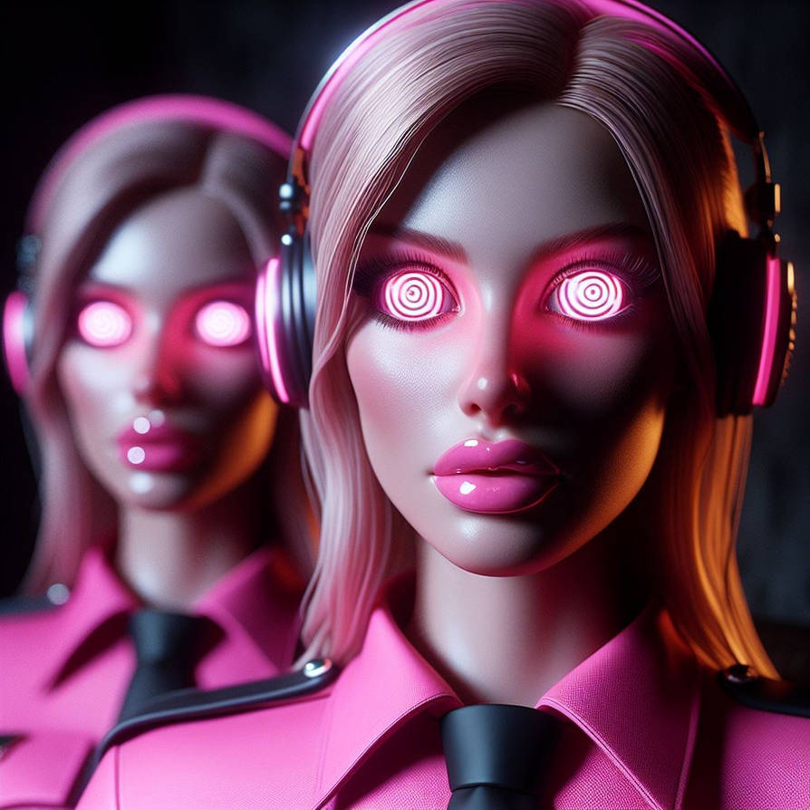 Dolls in their daily brainwash session by PinkProtocol on DeviantArt