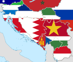 Flag map of Yugoslavia (confused domains)