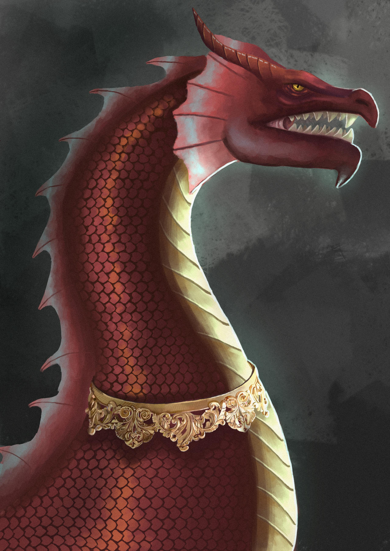 Red dragon by Azany on DeviantArt