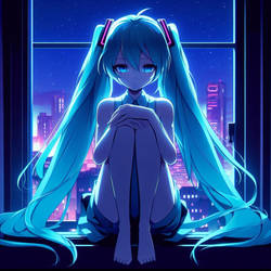 Hatsune Miku At Night