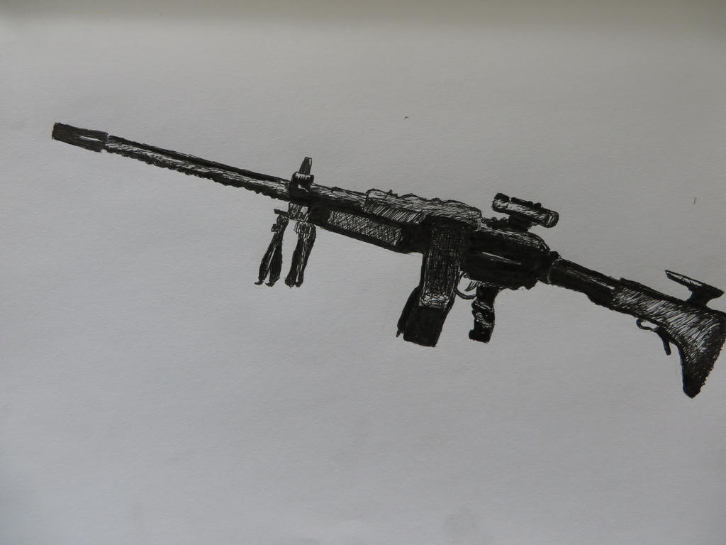 Machine Hun Drawing Machine Gun Drawing by Lynxcall on DeviantArt