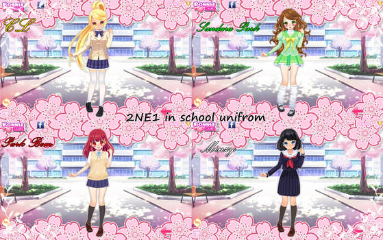 2NE1 in school uniform