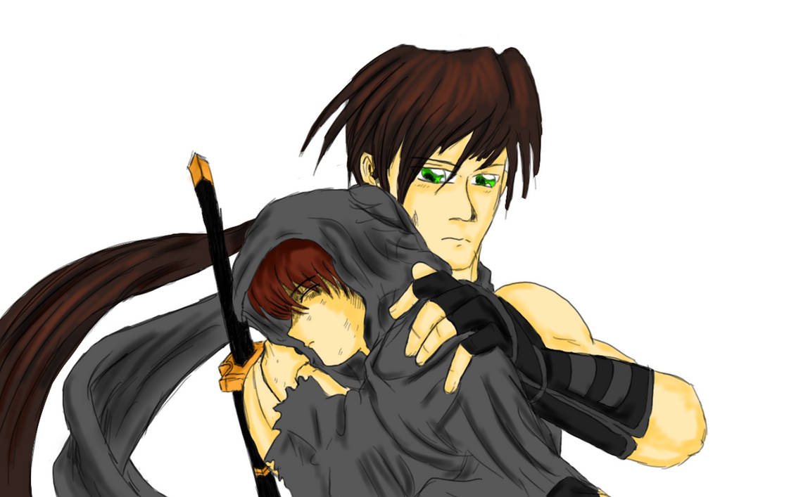 Ryu Razuma Kazuma in Ryu's arms by s0ph14luvukn0w on DeviantArt