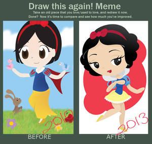 Draw this again meme - Snow White