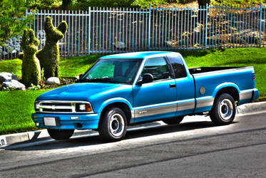 Blue car HDR