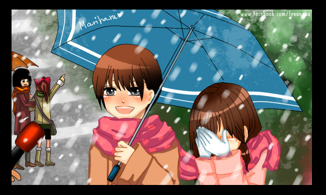 Mariharu Japanese Couple's Snow Storm