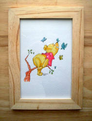 Disney's Winnie the Pooh in ink framed