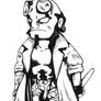 Hellboy Chibi BW