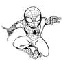 Spider-man chibi BW